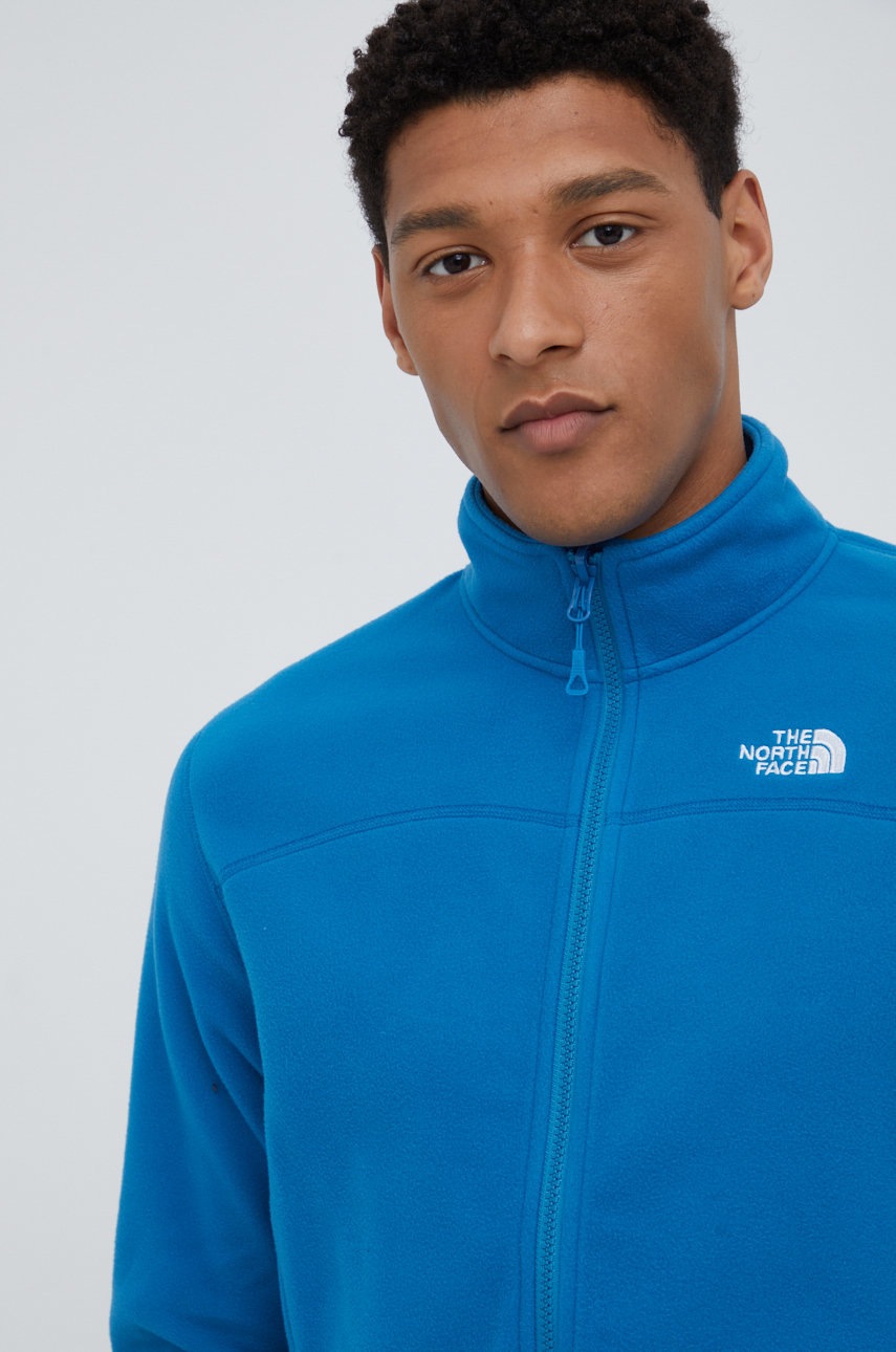 

Спортен суичър The North Face 100 Glacier с изчистен дизайн, Син
