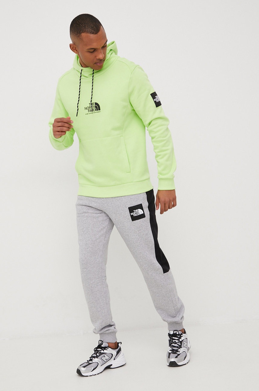 

Бавовняна кофта The North Face Black Box чоловіча колір зелений з принтом