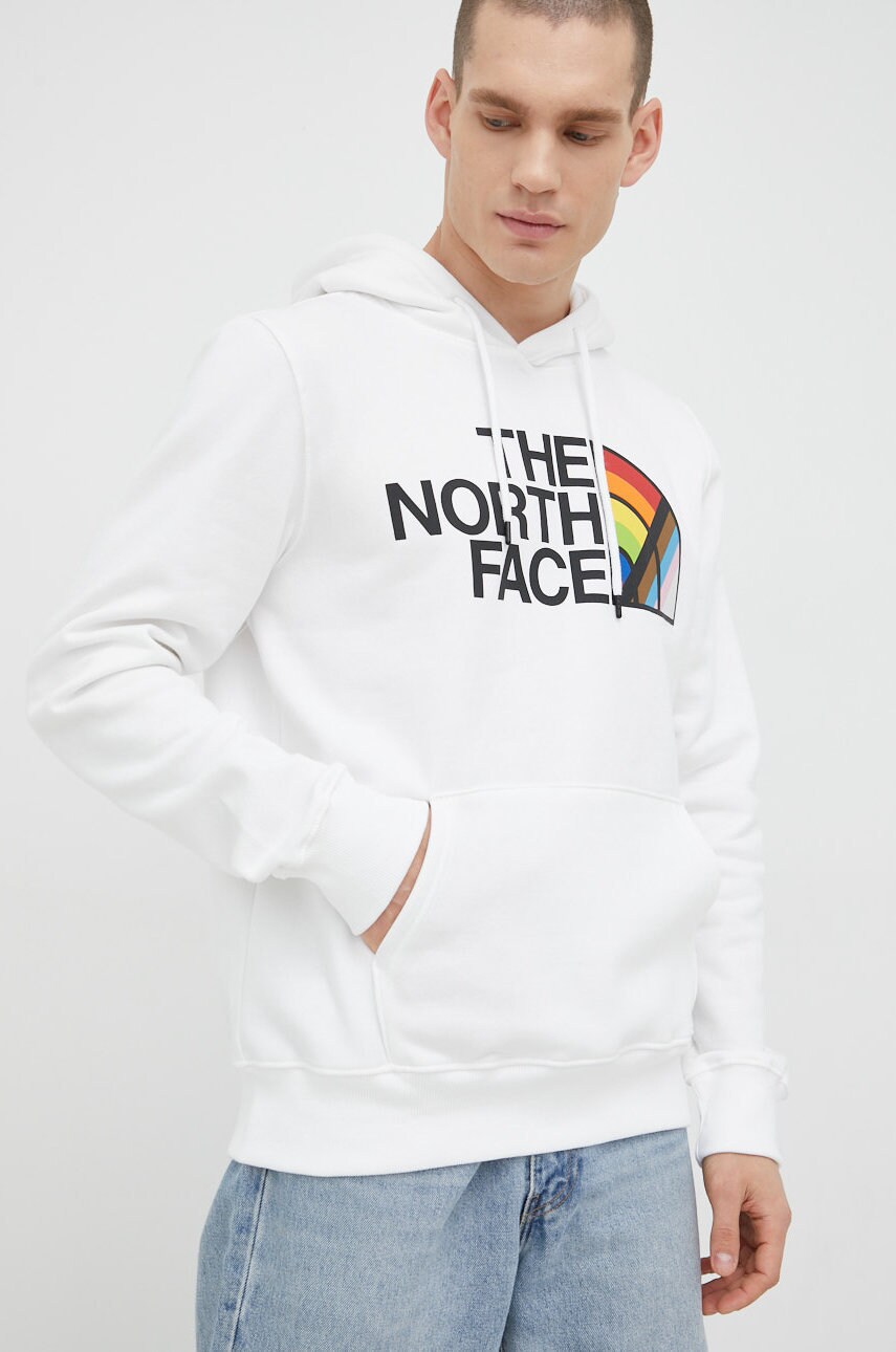 

Суичър The North Face Pride в бяло с принт, Бял