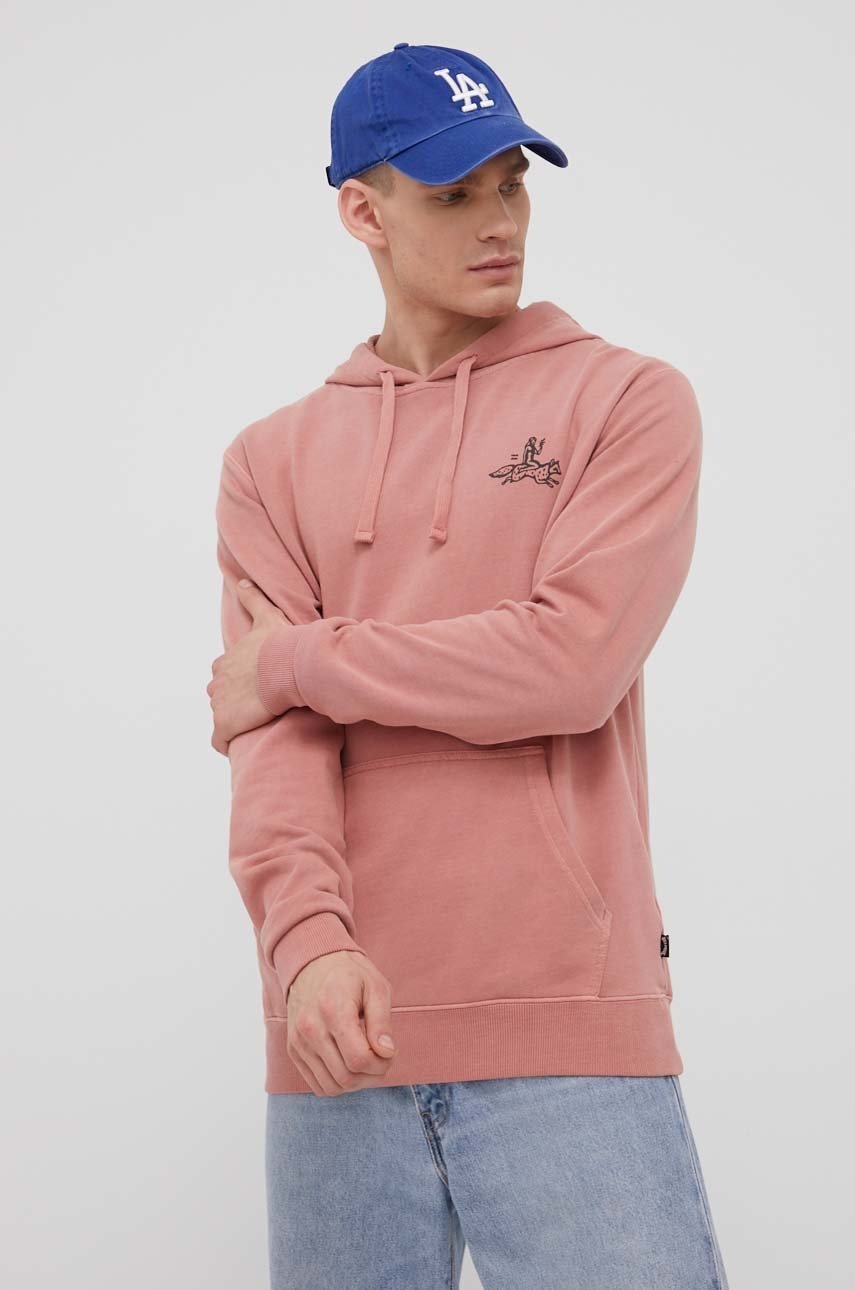 

Кофта Billabong чоловіча колір рожевий з принтом