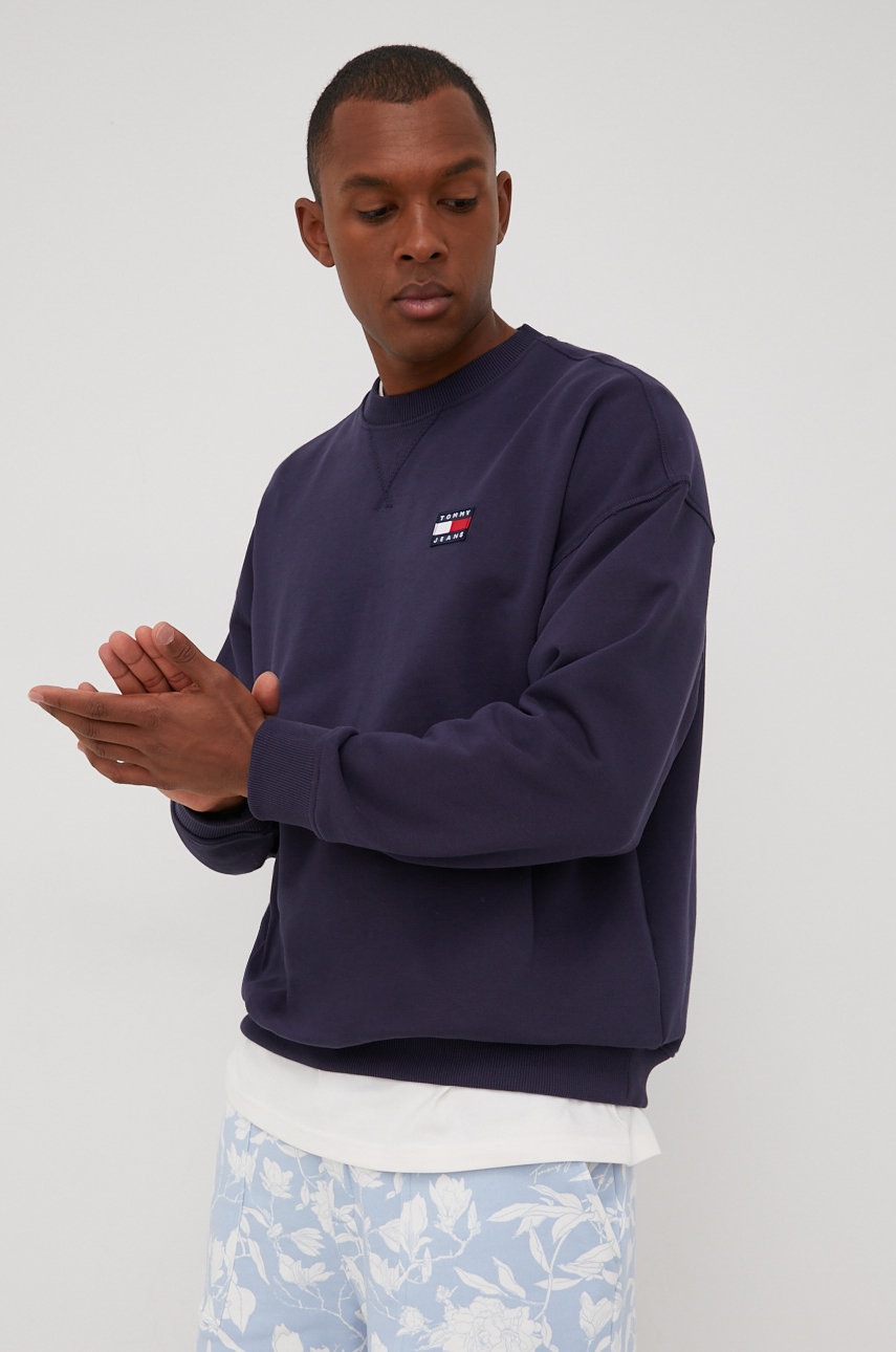 

Суичър Tommy Jeans в тъмносиньо с апликация, Тъмносин