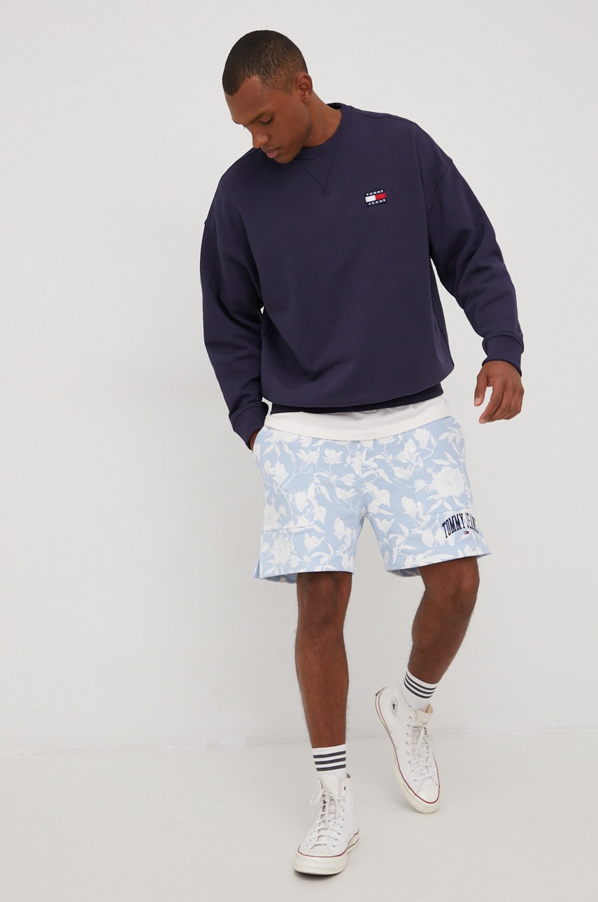 

Кофта Tommy Jeans мужская цвет синий с аппликацией