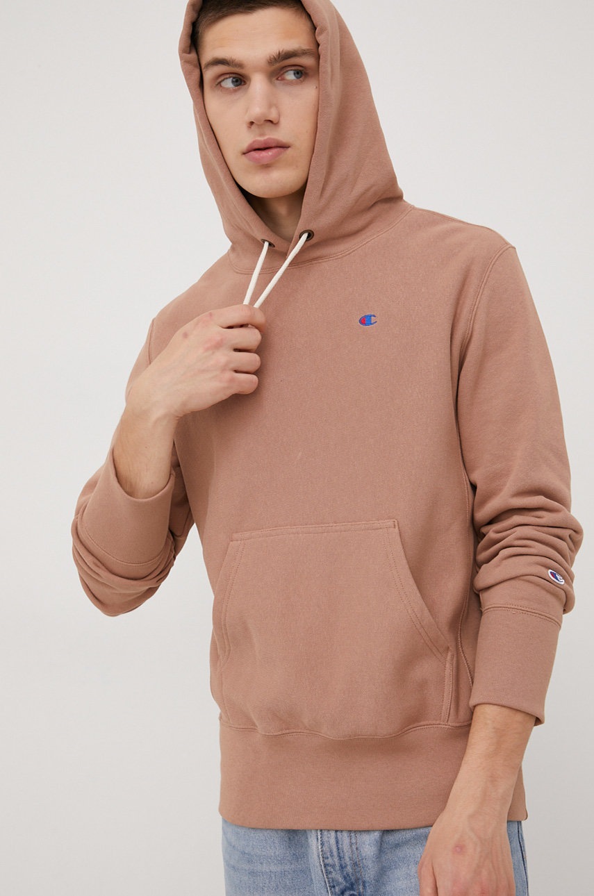 

Кофта Champion 217233 чоловіча колір коричневий однотонна