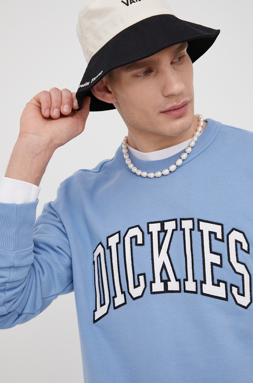

Памучен суичър Dickies мъжка с апликация, Син