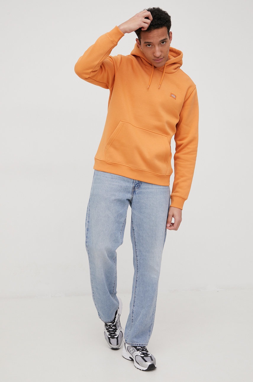

Кофта Dickies чоловіча колір помаранчевий однотонна