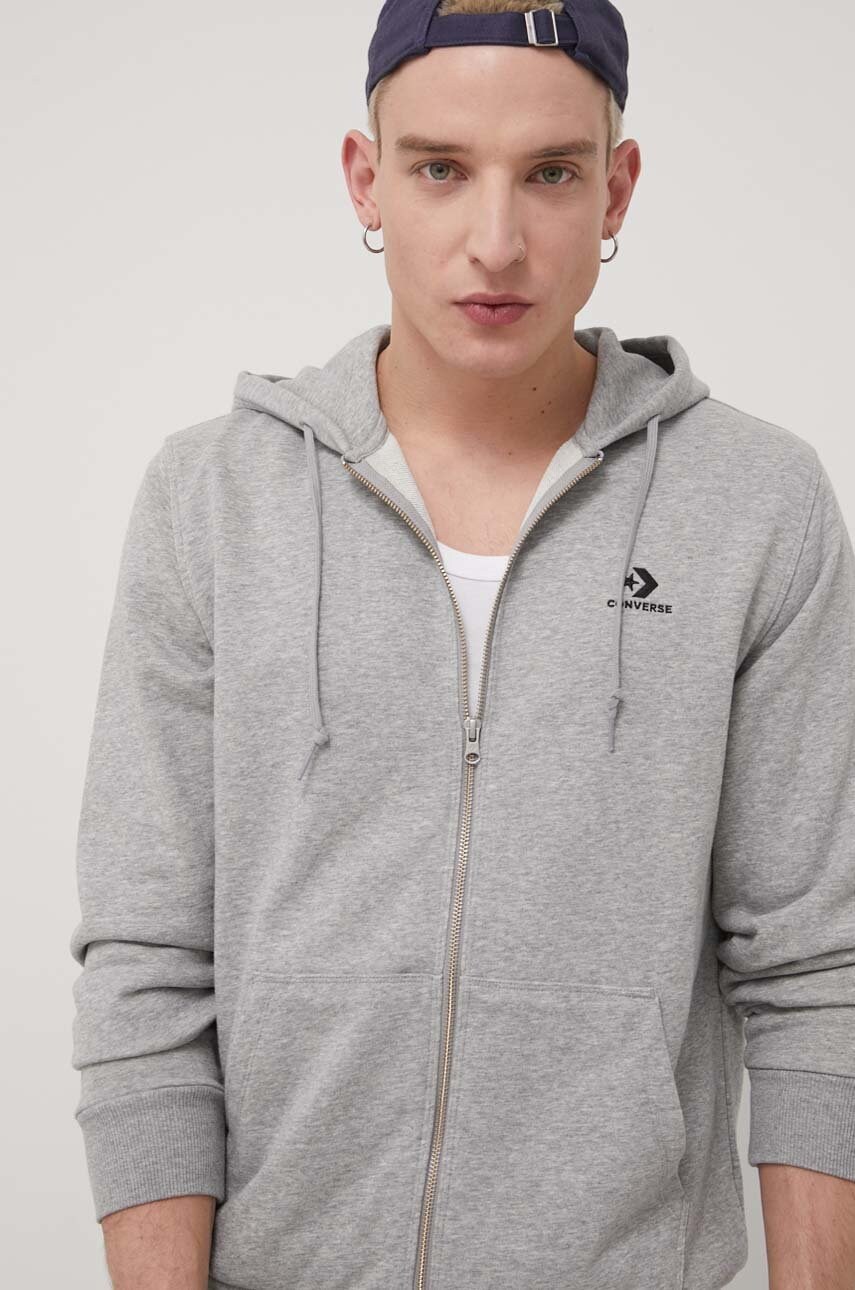 Converse bluza barbati, culoarea gri, neted