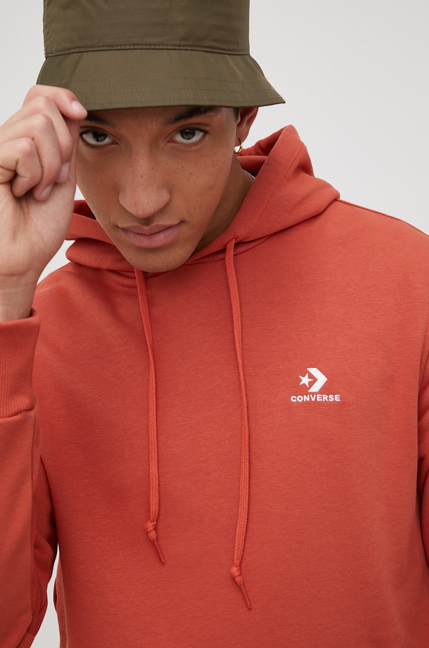 

Суичър Converse мъжка в оранжево с изчистен дизайн, Оранжев