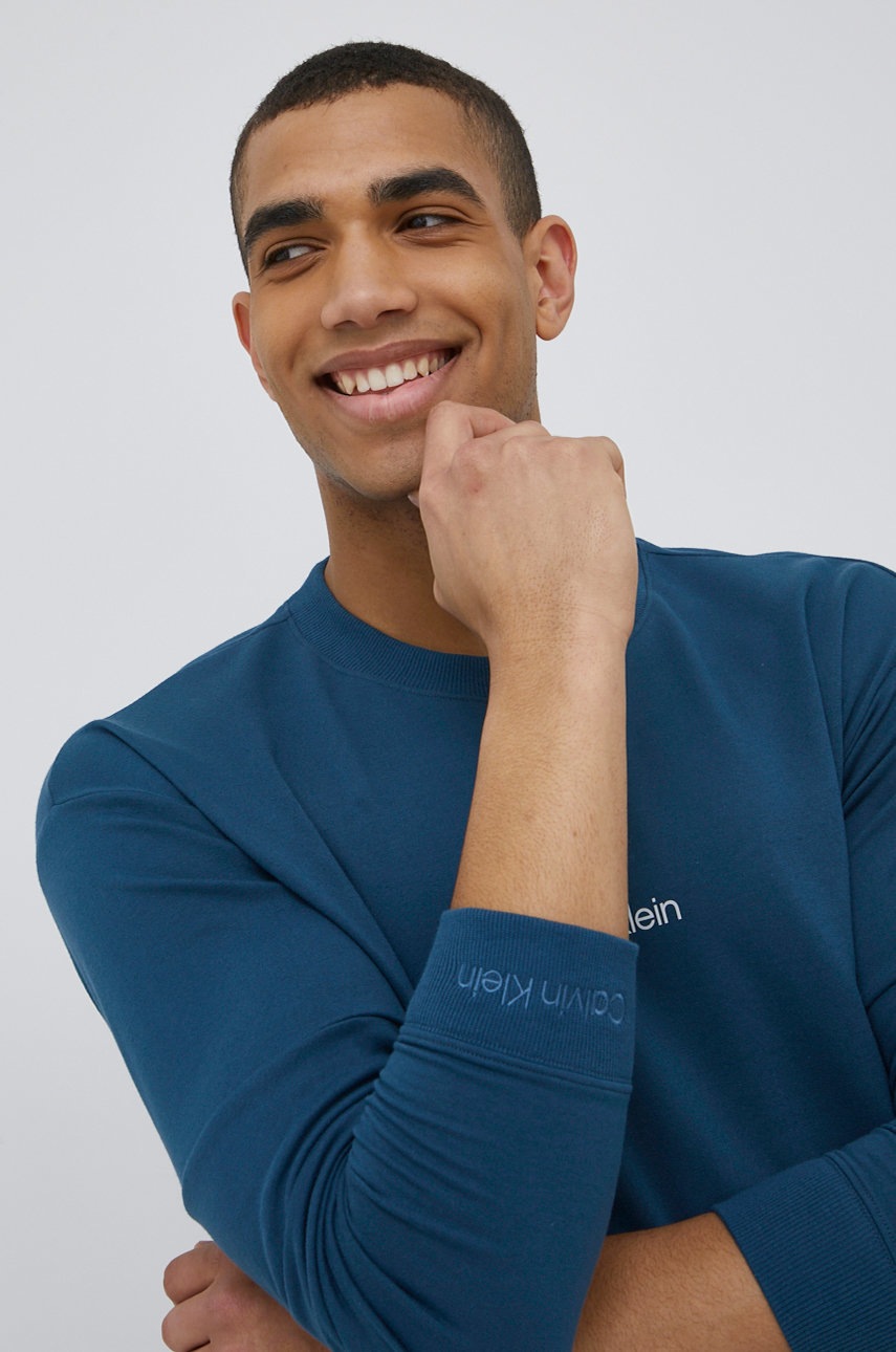 

Суичър Calvin Klein Underwear мъжка в тюркоазено с изчистен дизайн, Тюркоазен