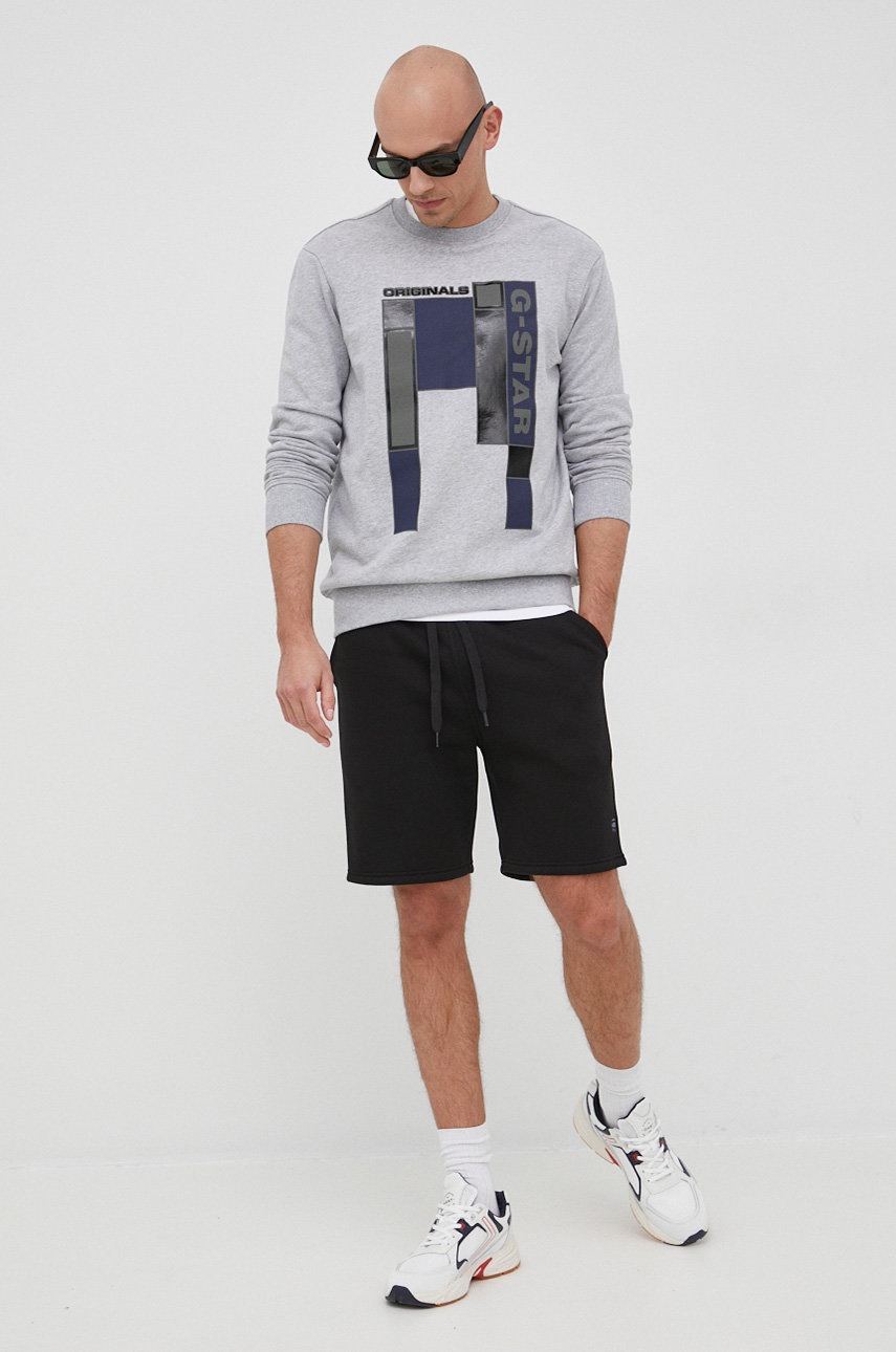 

Кофта G-Star Raw чоловіча колір сірий меланж