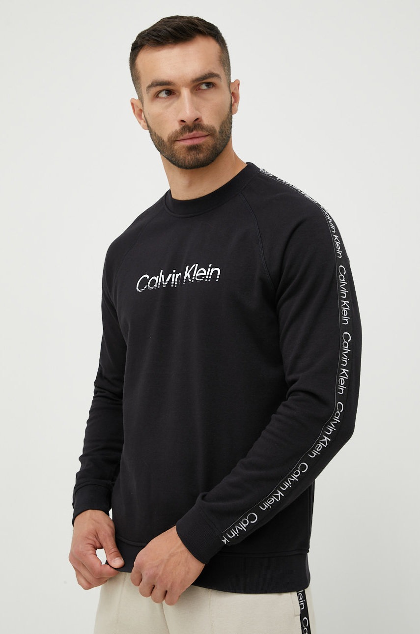 

Спортен суичър Calvin Klein Performance Active Icon в черно с принт, Черен