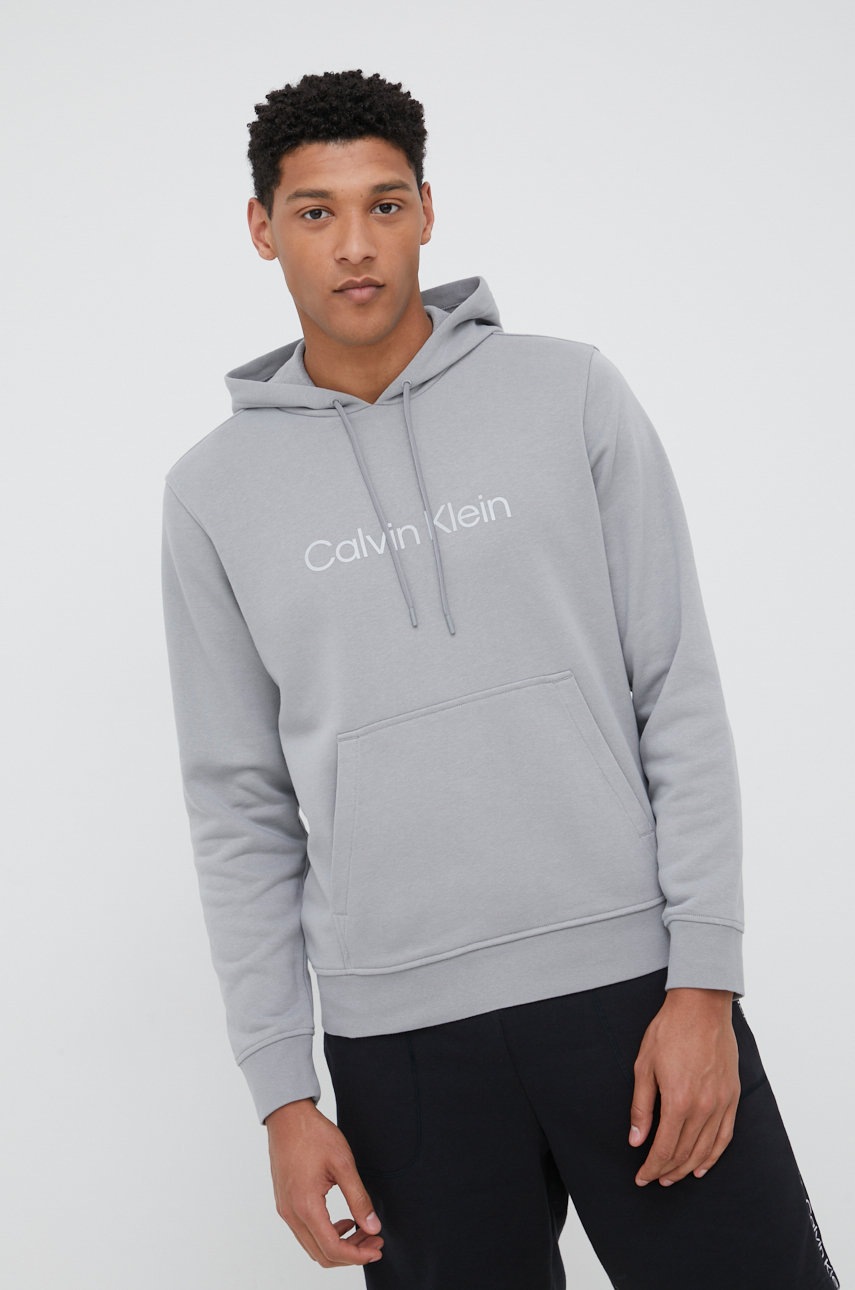 

Спортен суичър Calvin Klein Performance в сиво с принт, Сив