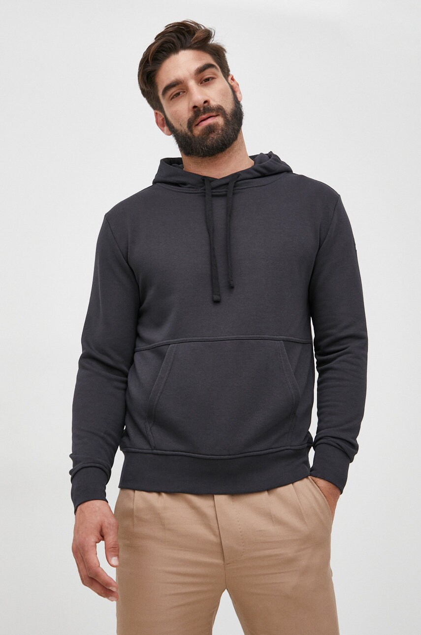 Invicta bluza barbati, culoarea negru, neted