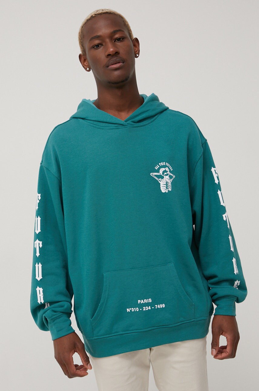 Sixth june bluza barbati, culoarea verde, cu imprimeu
