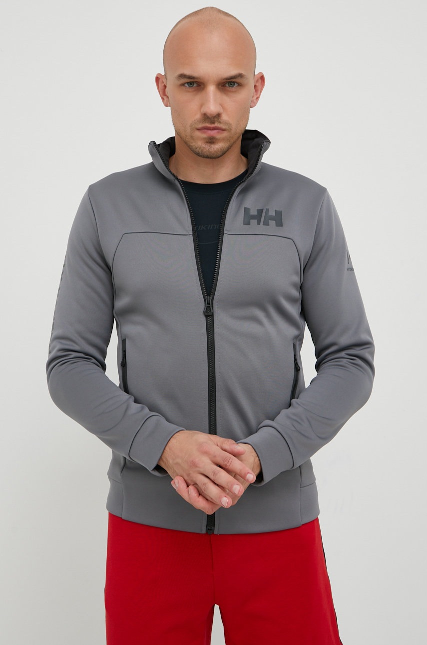 

Спортен суичър Helly Hansen мъжка в сиво с принт, Сив