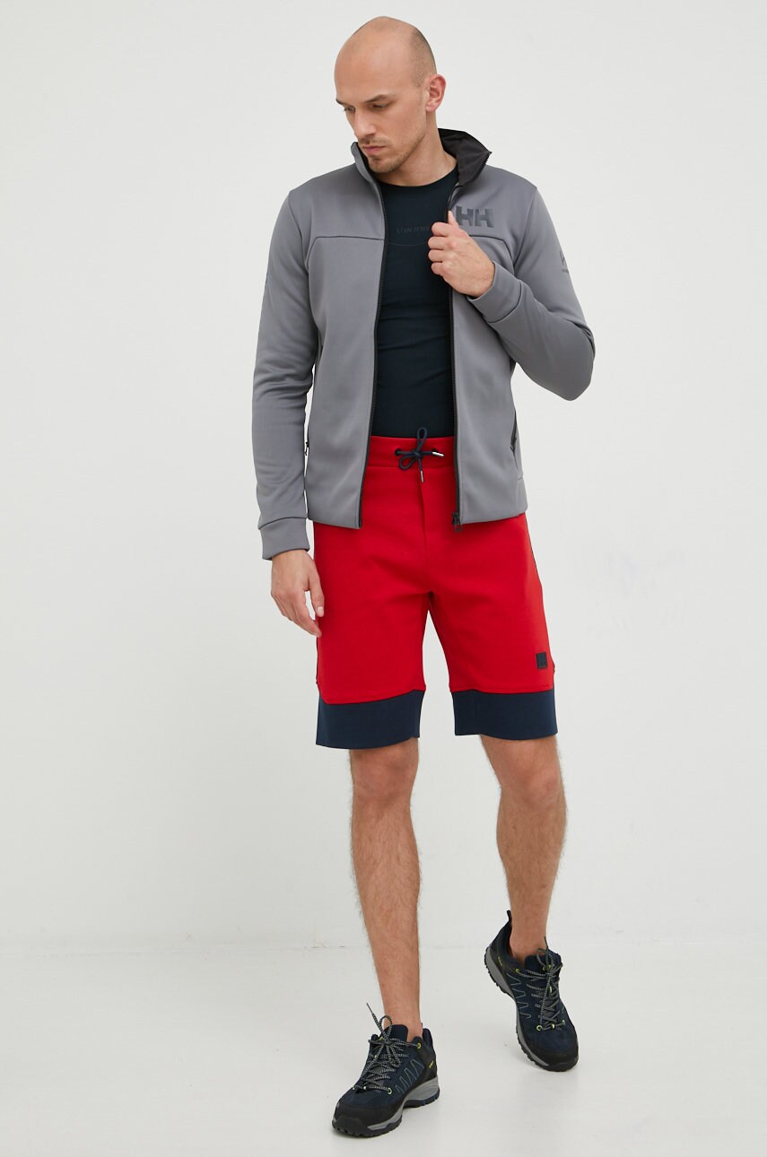 

Спортивная кофта Helly Hansen мужская цвет серый с принтом