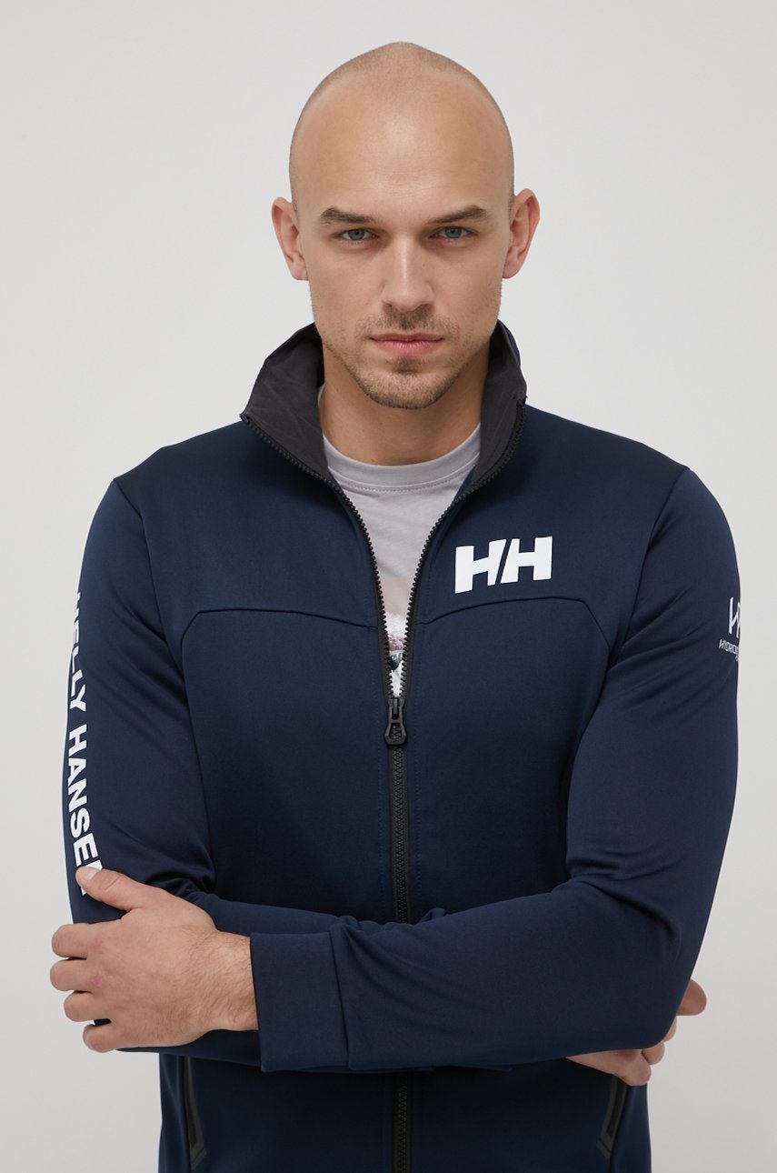 Helly Hansen hanorac barbati, culoarea albastru marin, cu imprimeu answear.ro