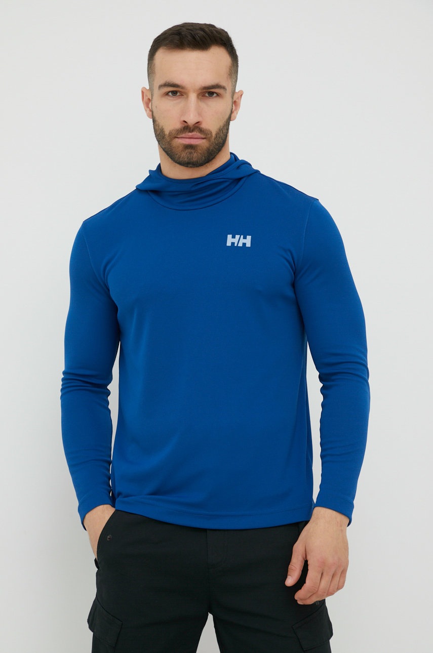 

Спортивна кофта Helly Hansen Verglas Shade колір синій однотонна
