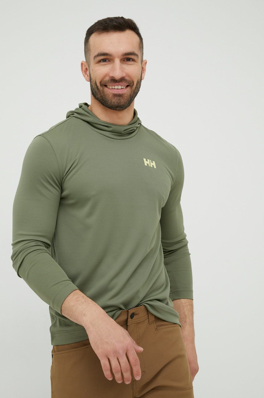 Helly Hansen bluza sportowa Verglas Shade kolor zielony gładka