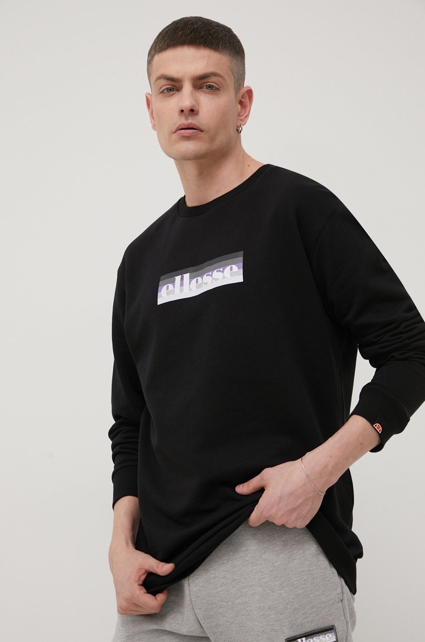 

Кофта Ellesse мужская цвет чёрный с принтом