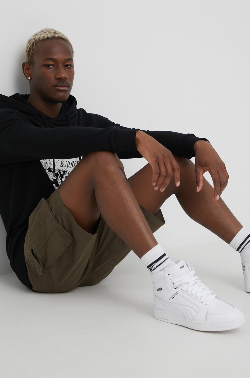 

Суичър Jack & Jones мъжка в черно с принт, Черен
