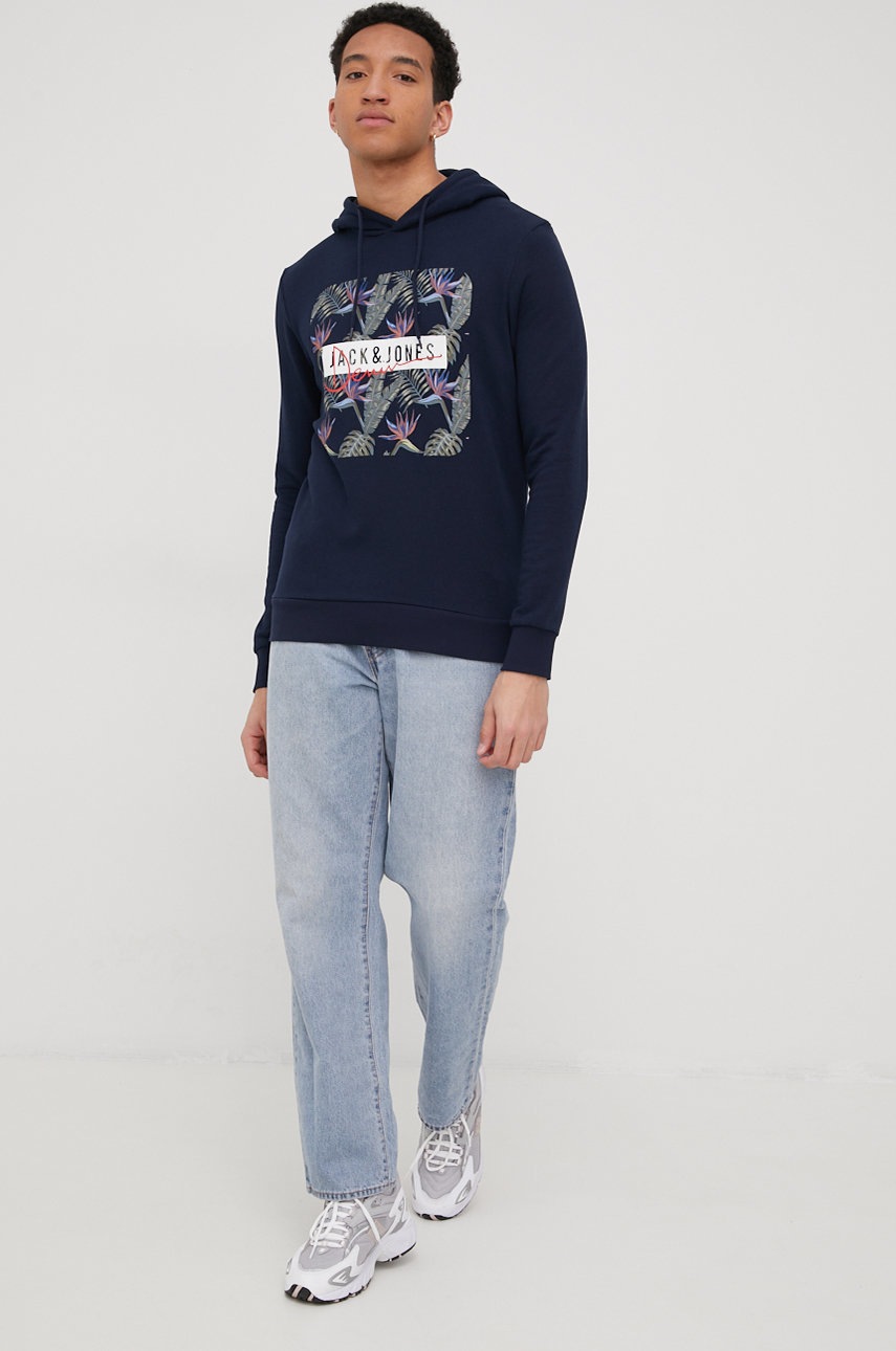 

Кофта Jack & Jones чоловіча колір синій з принтом