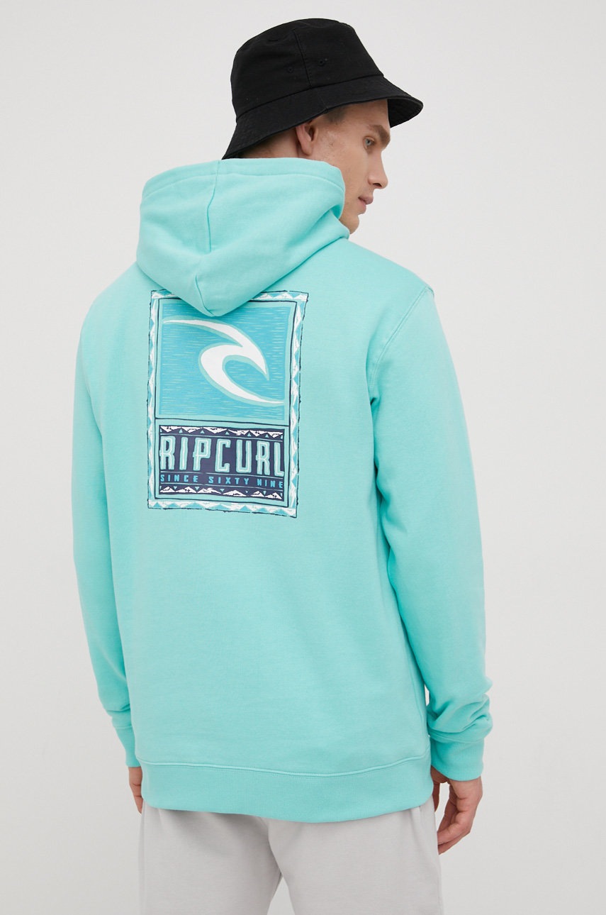 

Суичър Rip Curl мъжка в тюркоазено меланж на, Тюркоазен