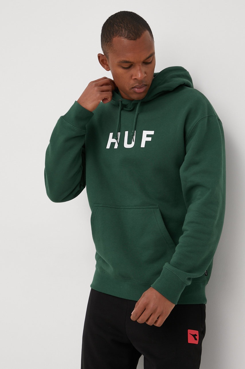 

Суичър HUF в зелено с принт, Зелен