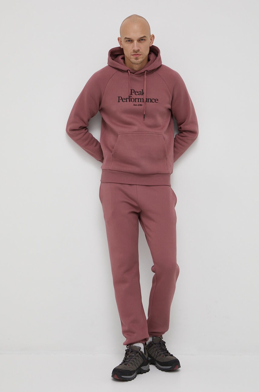 Peak Performance bluza barbati, culoarea roz, cu imprimeu