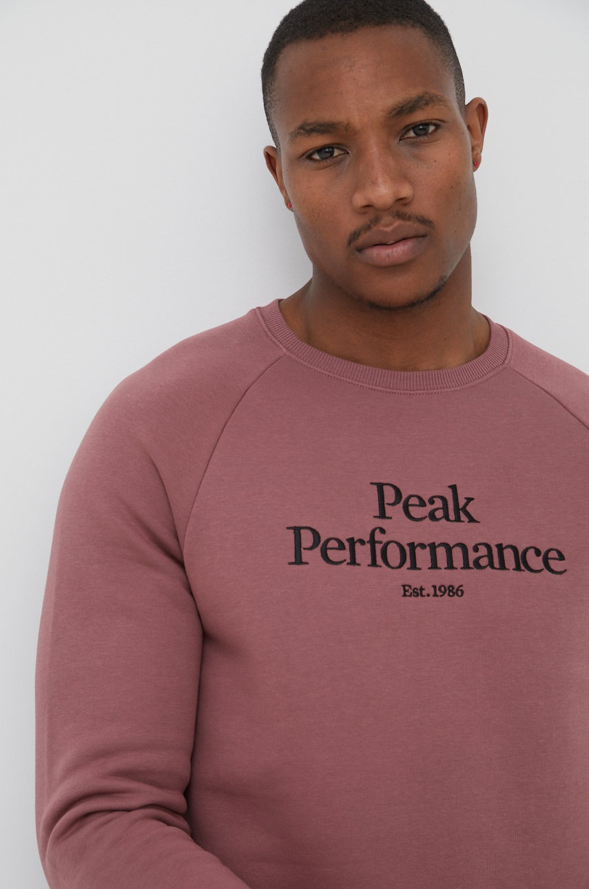 

Суичър Peak Performance в розово с принт, Розов