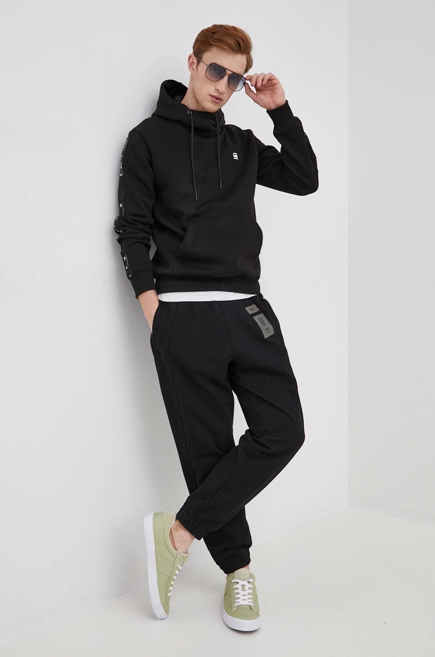 

Кофта G-Star Raw мужская цвет чёрный с аппликацией