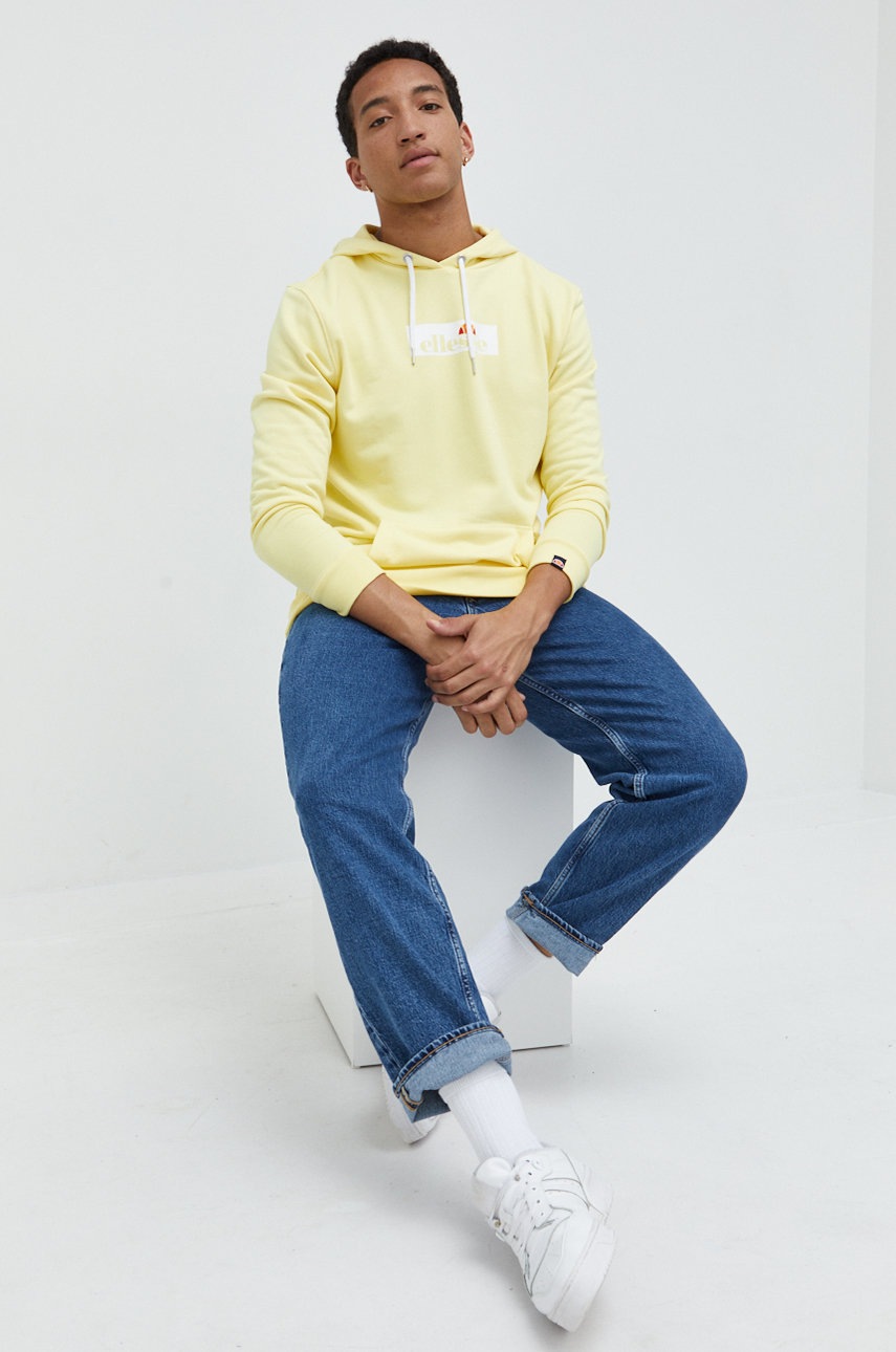 

Кофта Ellesse мужская цвет жёлтый с принтом