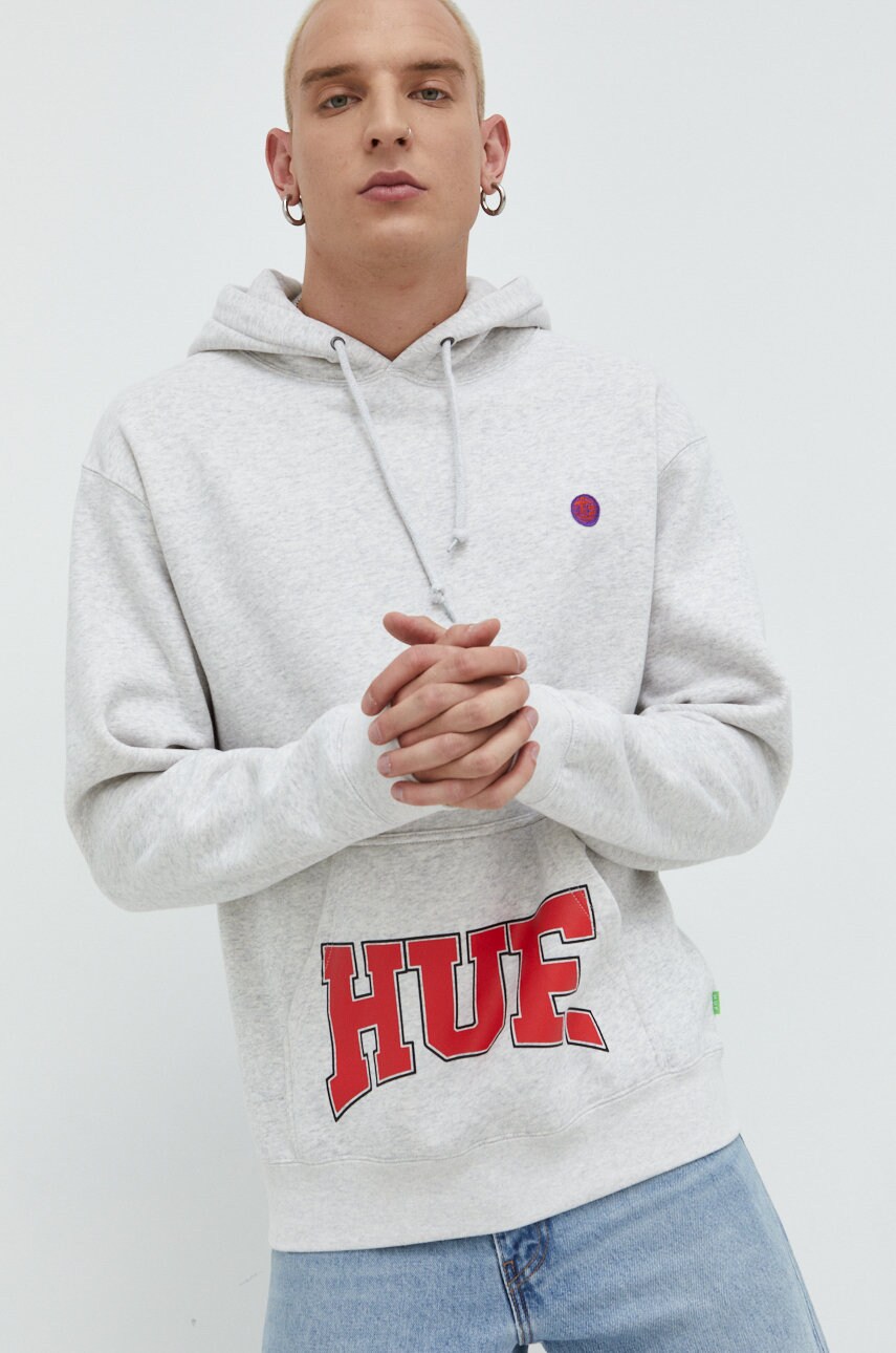 Huf bluza barbati, culoarea gri, melanj