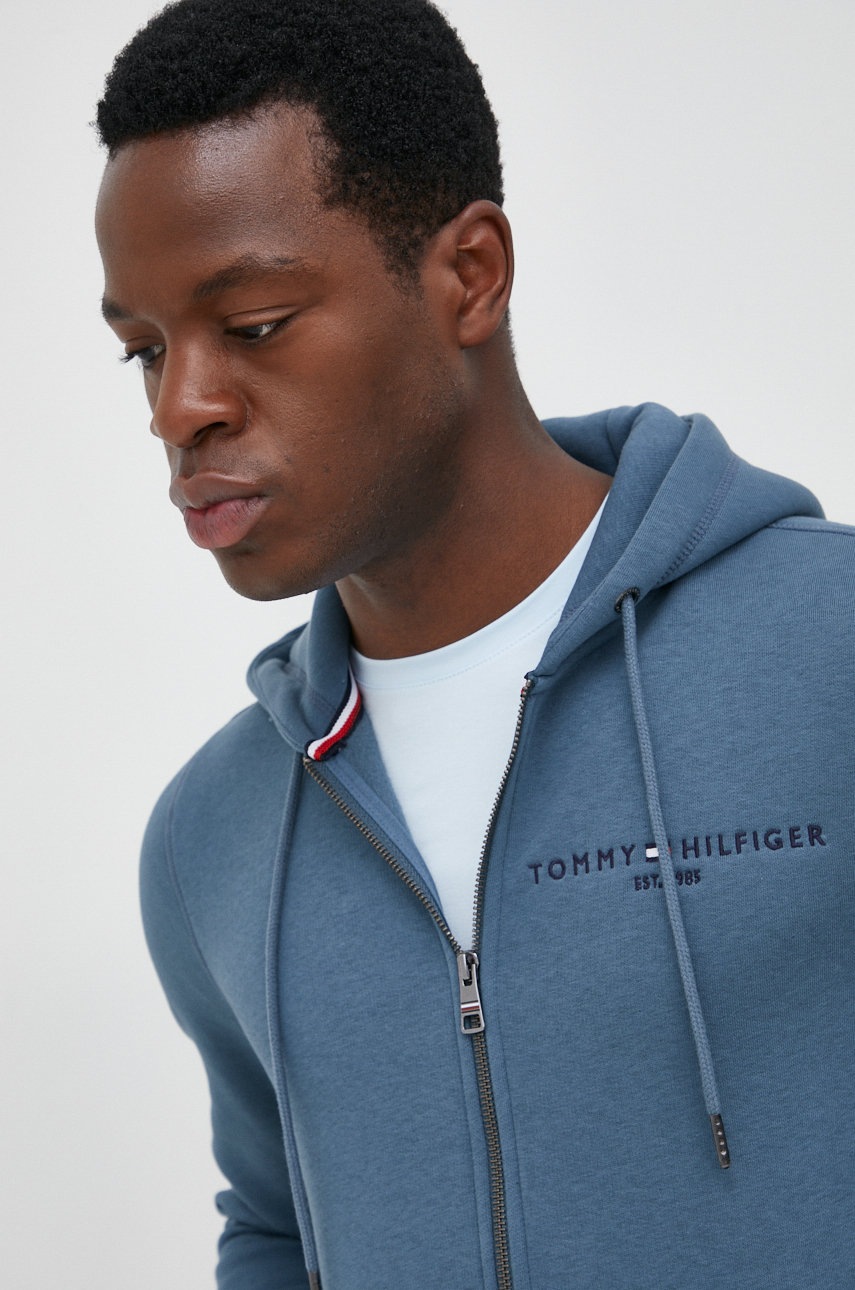 

Суичър Tommy Hilfiger с изчистен дизайн, Син