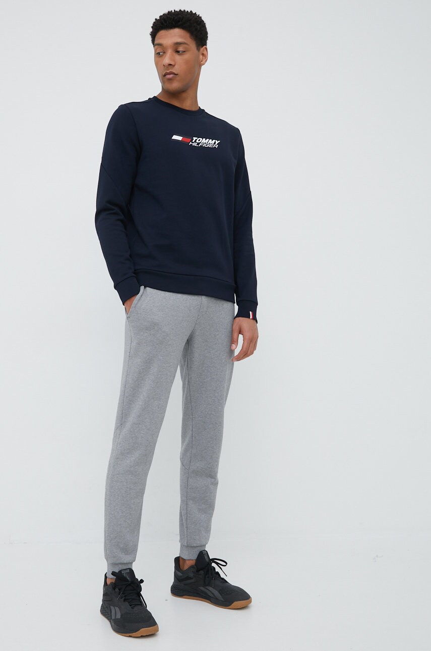 

Бавовняна кофта Tommy Hilfiger чоловіча колір синій з принтом