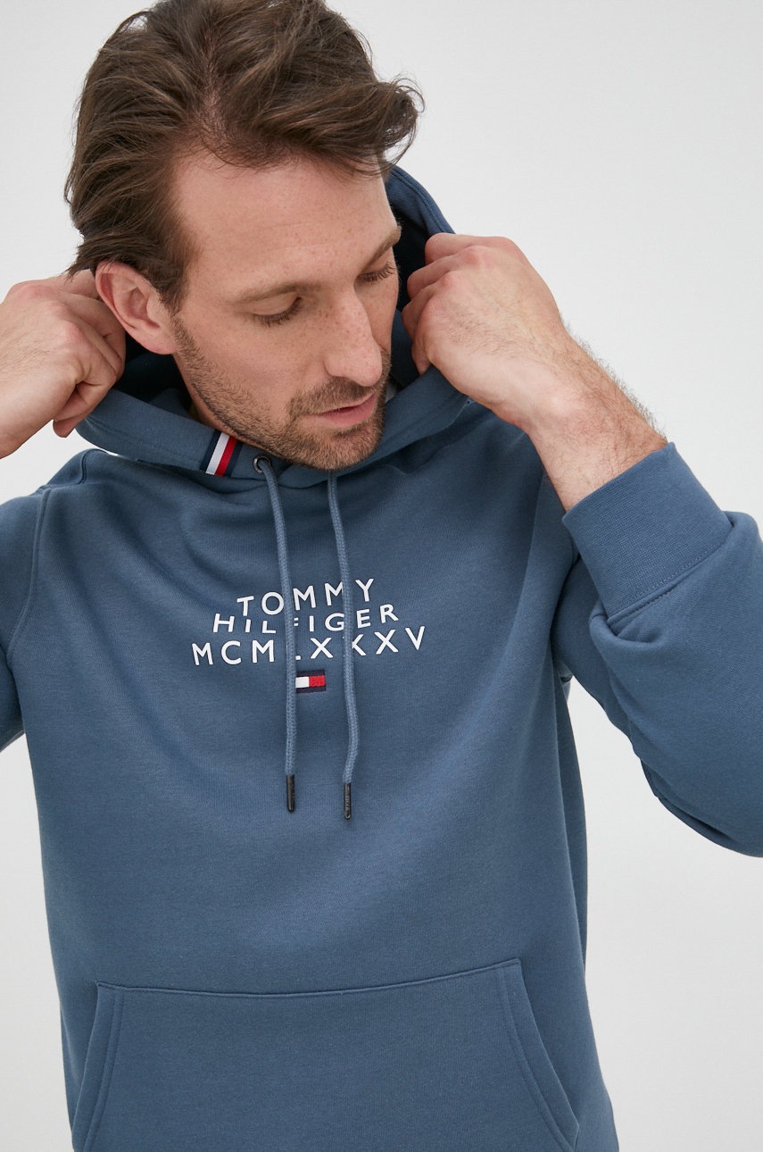 

Суичър Tommy Hilfiger с принт, Син