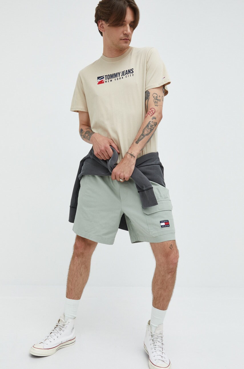 

Кофта Tommy Jeans мужская цвет серый с аппликацией