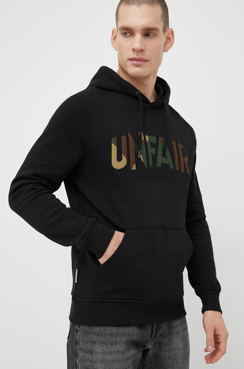 

Хлопковая кофта Unfair Athletics мужская цвет чёрный с аппликацией