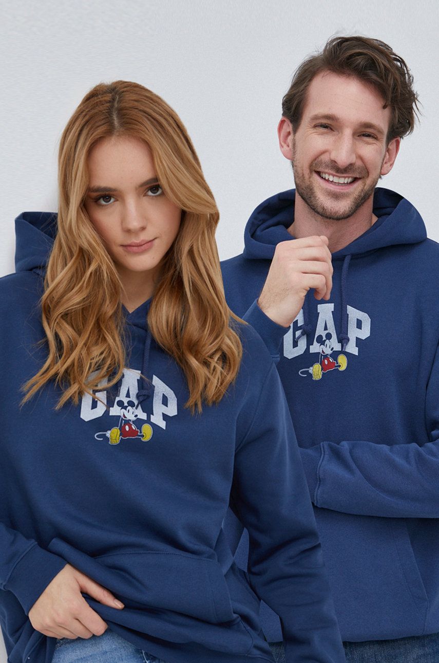 

Суичър GAP x Disney в тъмносиньо с принт, Тъмносин