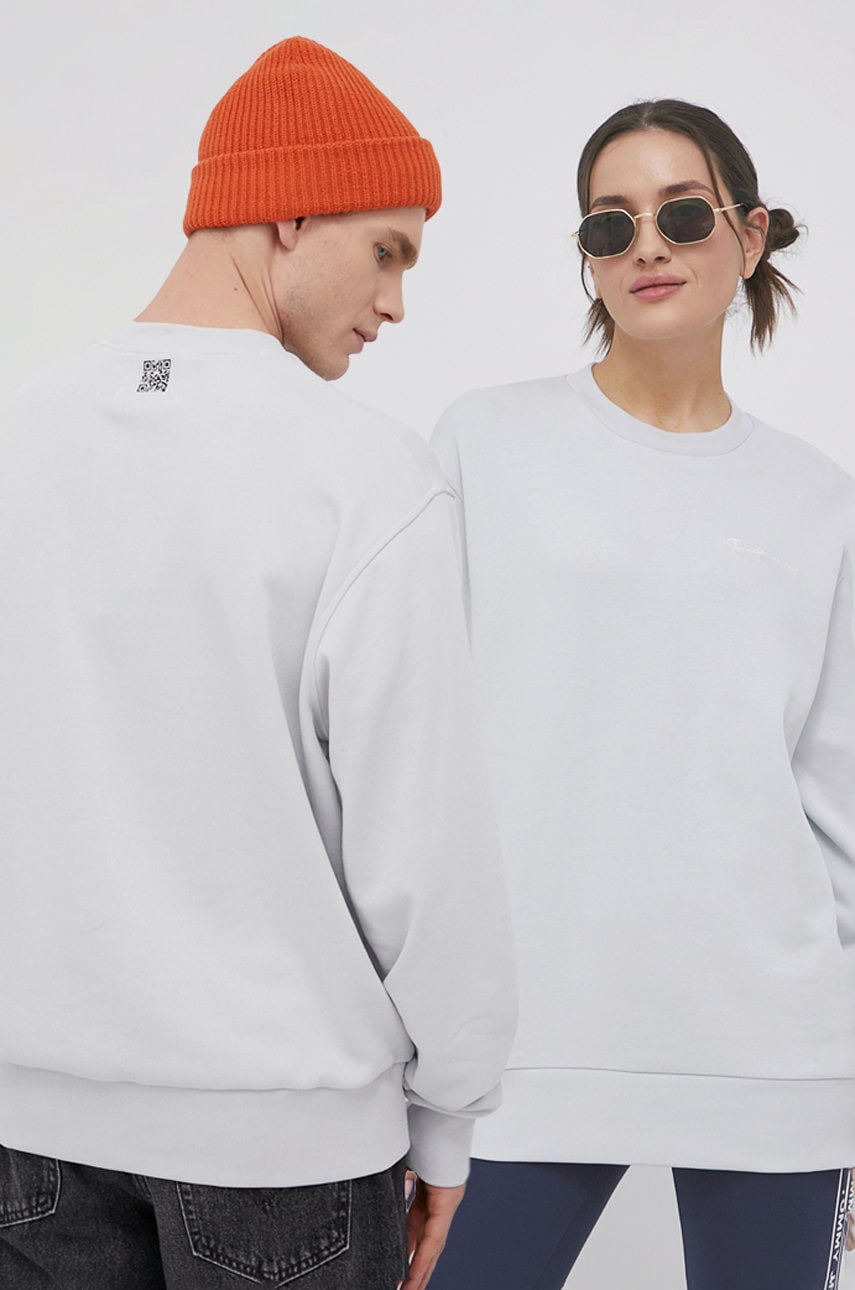 Champion bluza culoarea gri, cu imprimeu