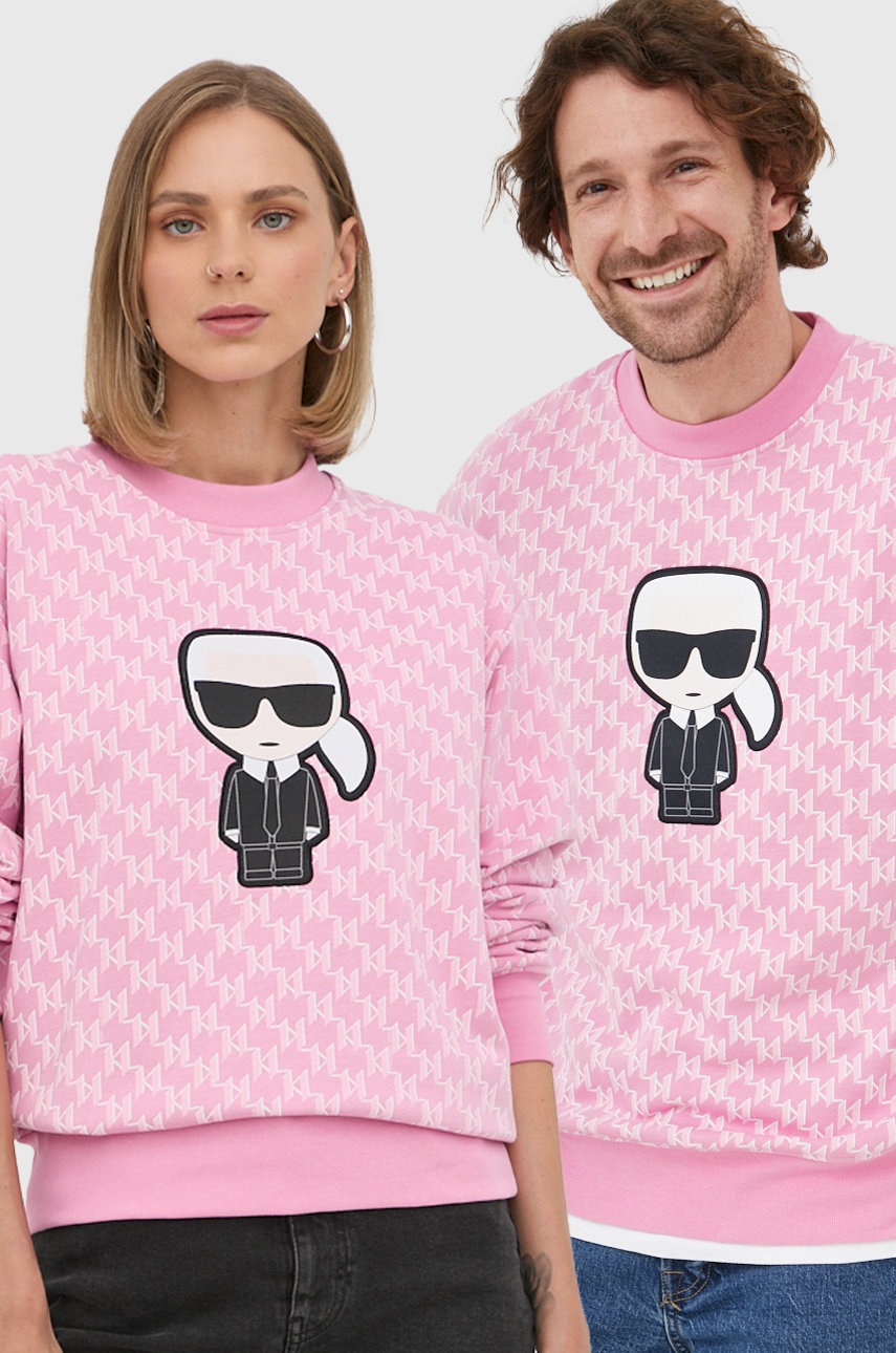 

Суичър Karl Lagerfeld в розово с апликация, Розов