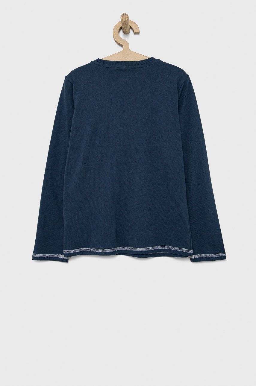 

Дитячий бавовняний лонгслів Guess з принтом
