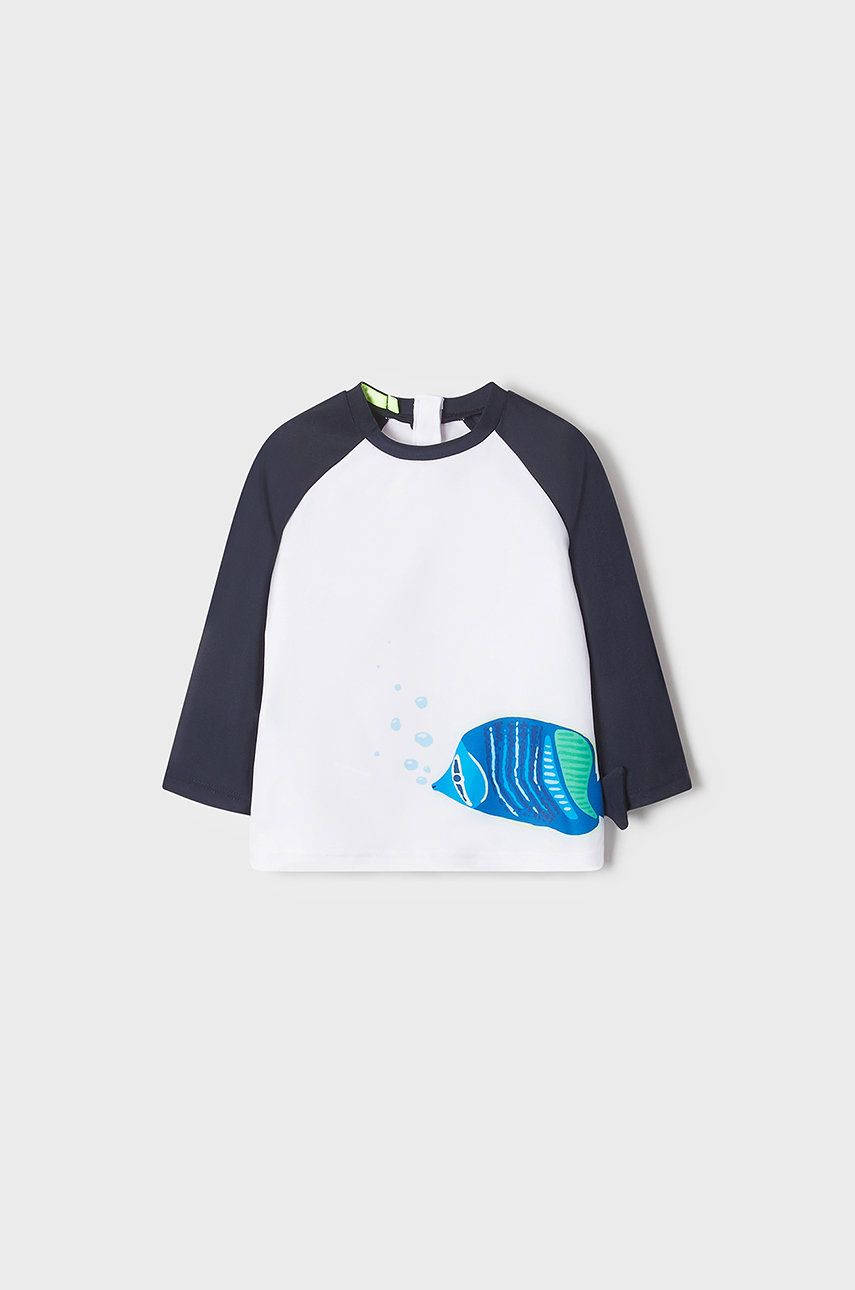 Dětské tričko s dlouhým rukávem Mayoral tmavomodrá barva, s potiskem - námořnická modř -  15% E