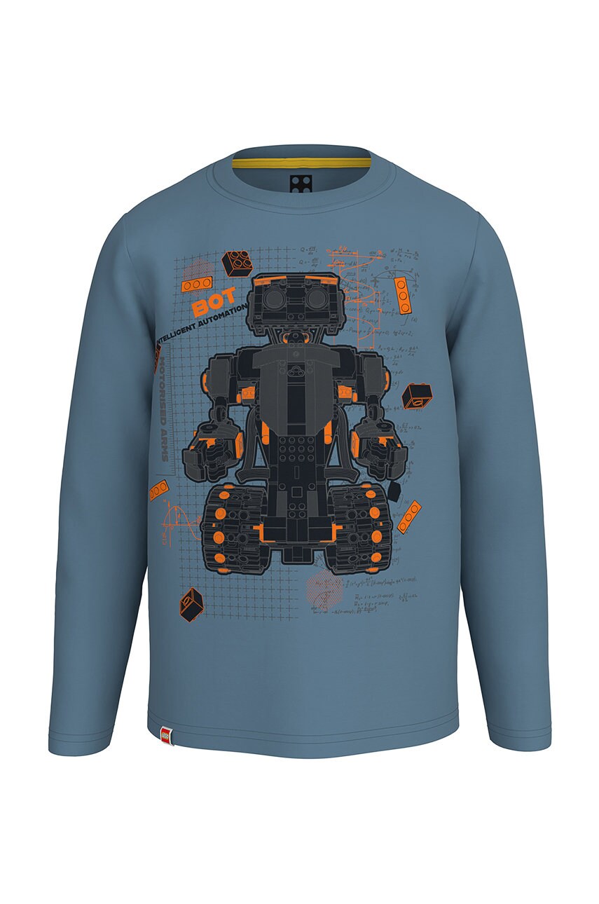 

Детска блуза с дълги ръкави Lego Wear с принт, Син