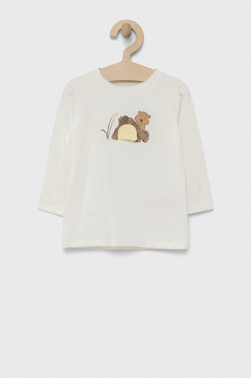 Name It longsleeve copii culoarea alb, cu imprimeu