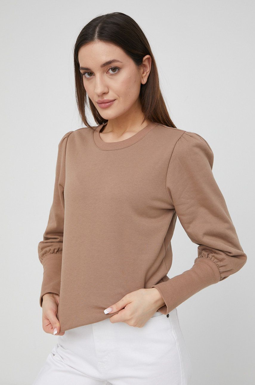 Vila bluza femei, culoarea maro, neted answear imagine noua