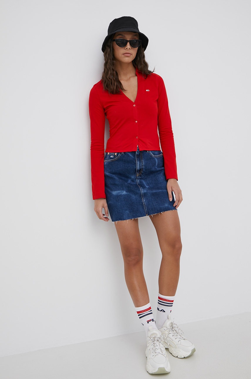 

Сорочка Tommy Jeans колір червоний