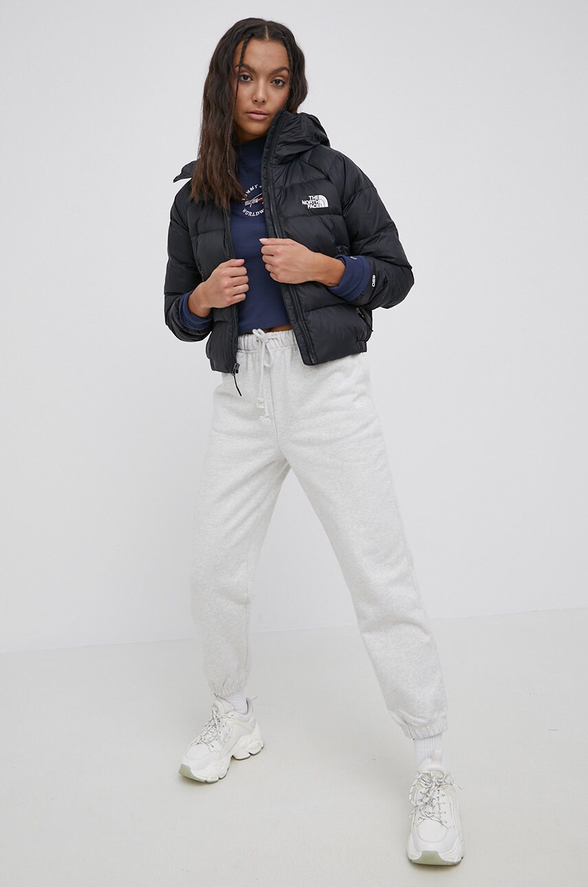 

Бавовняний лонгслів Tommy Jeans колір синій півгольф