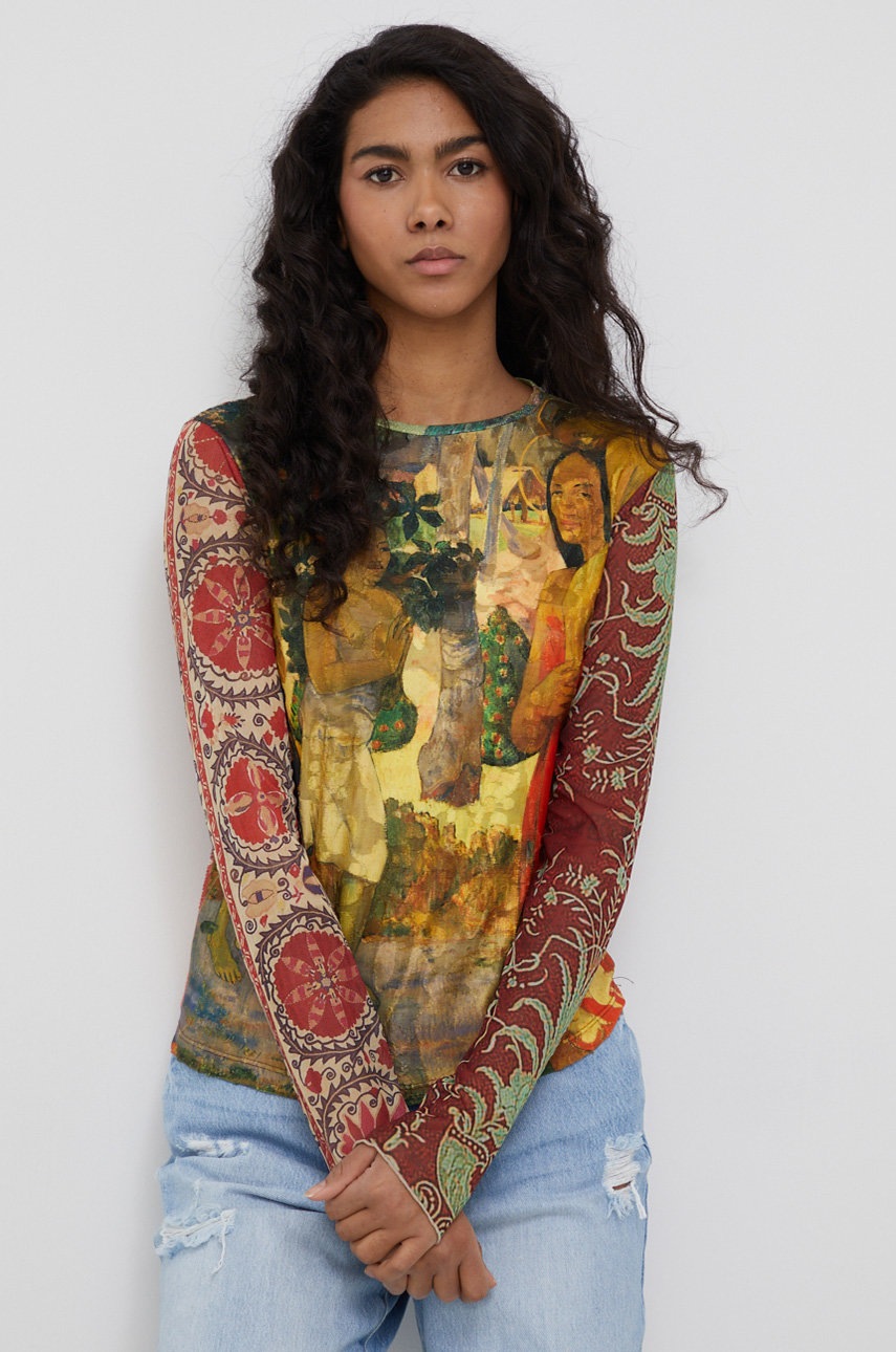 

Блуза с дълги ръкави Desigual дамска, Многоцветен