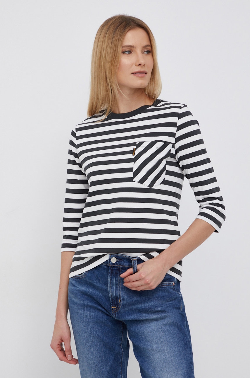 G-Star Raw Longsleeve din bumbac culoarea alb G-Star Raw Longsleeve din bumbac culoarea alb ANSWEAR