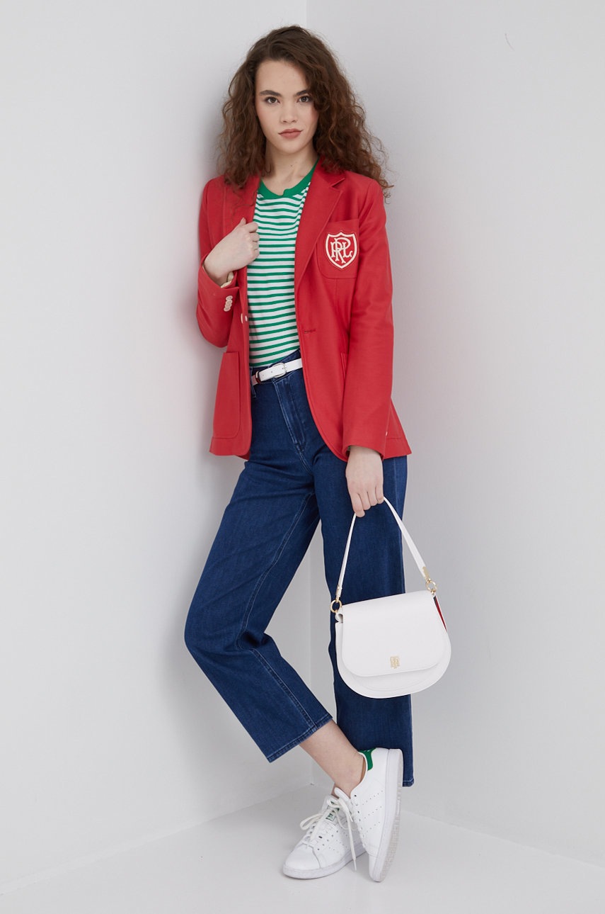

Бавовняний лонгслів Polo Ralph Lauren колір зелений